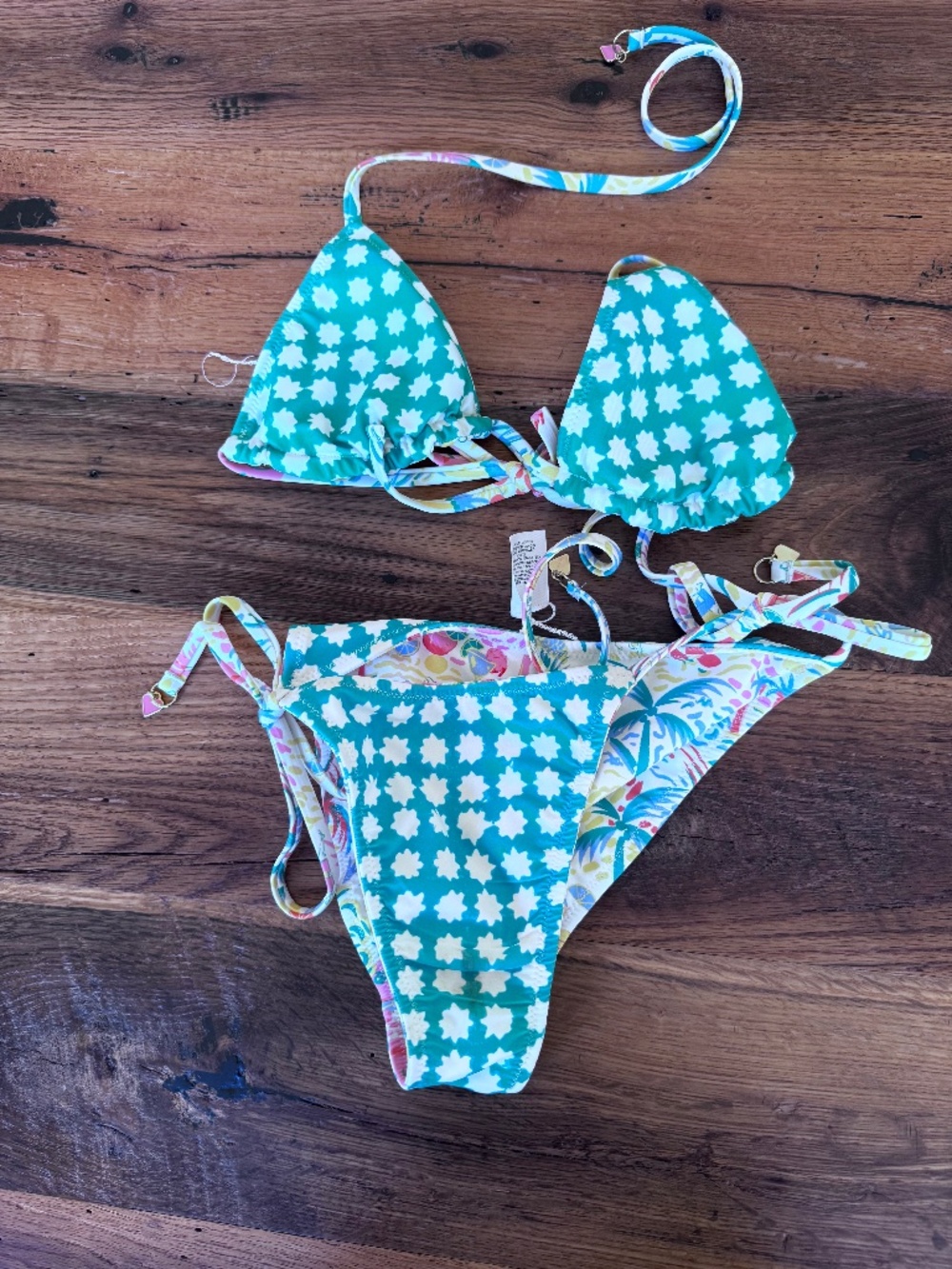 Roller rabbit X TARGET Star Geo REVERSIBLE Side-Tie triangle bikini set XXS